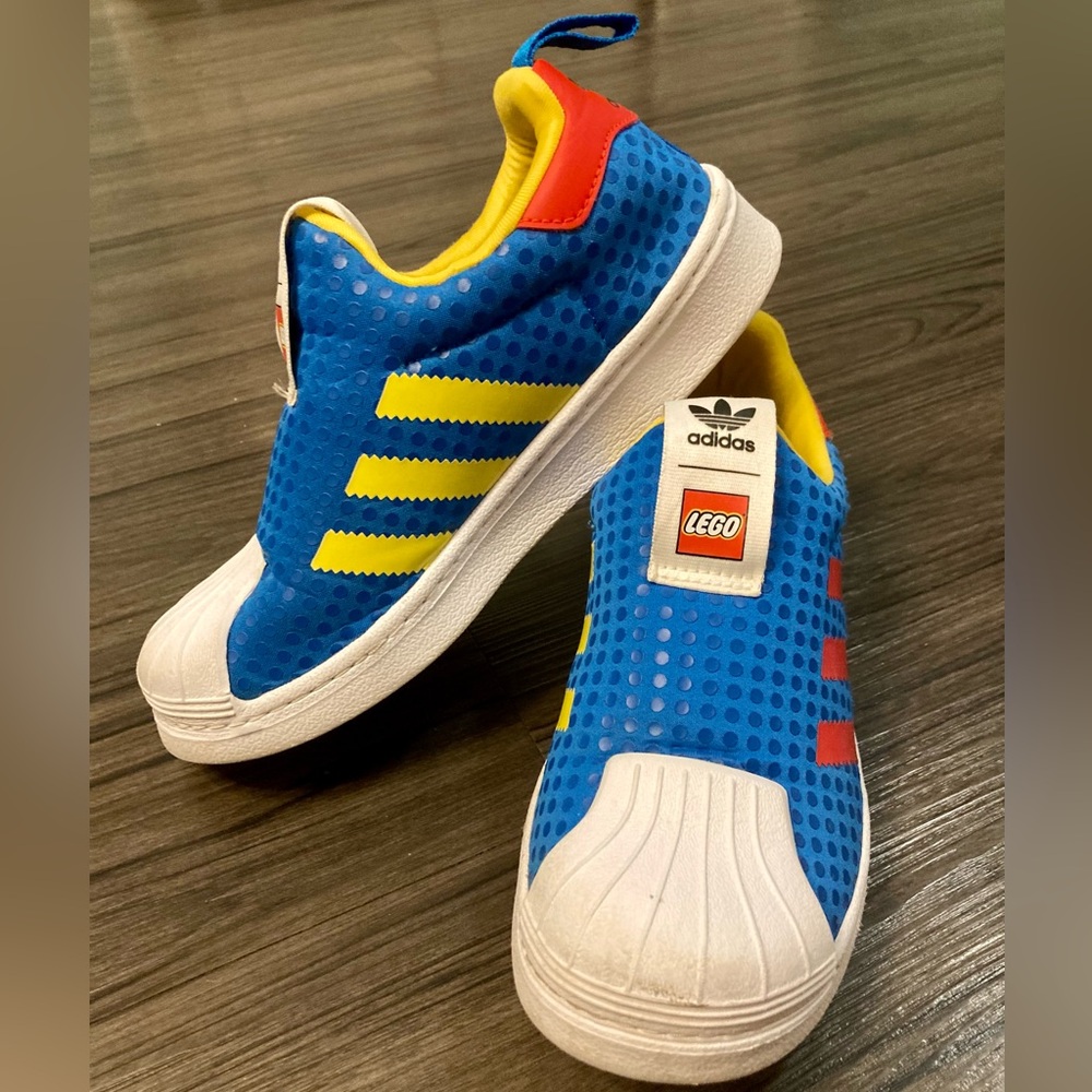 Little kids size 3 Lego Adidas slip on tennis shoes